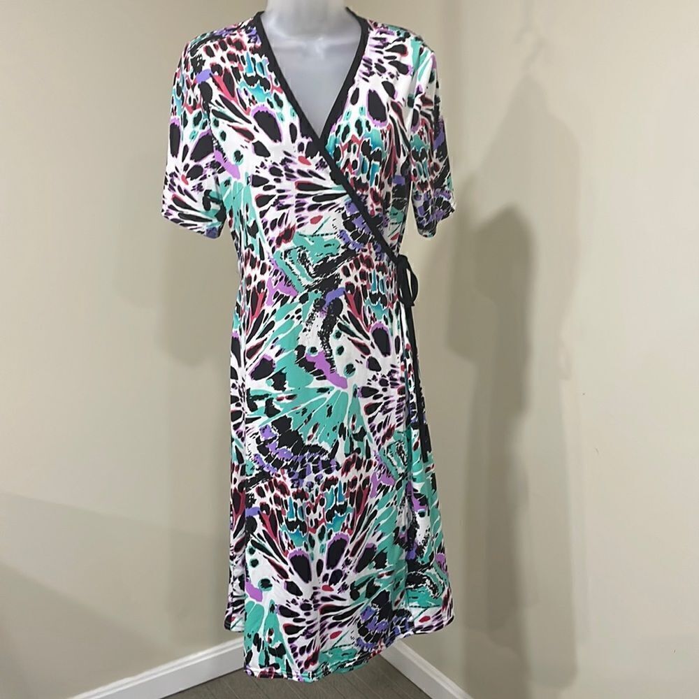 NWOT Anita Abstract Wrap Dress.  Size S small 4/6